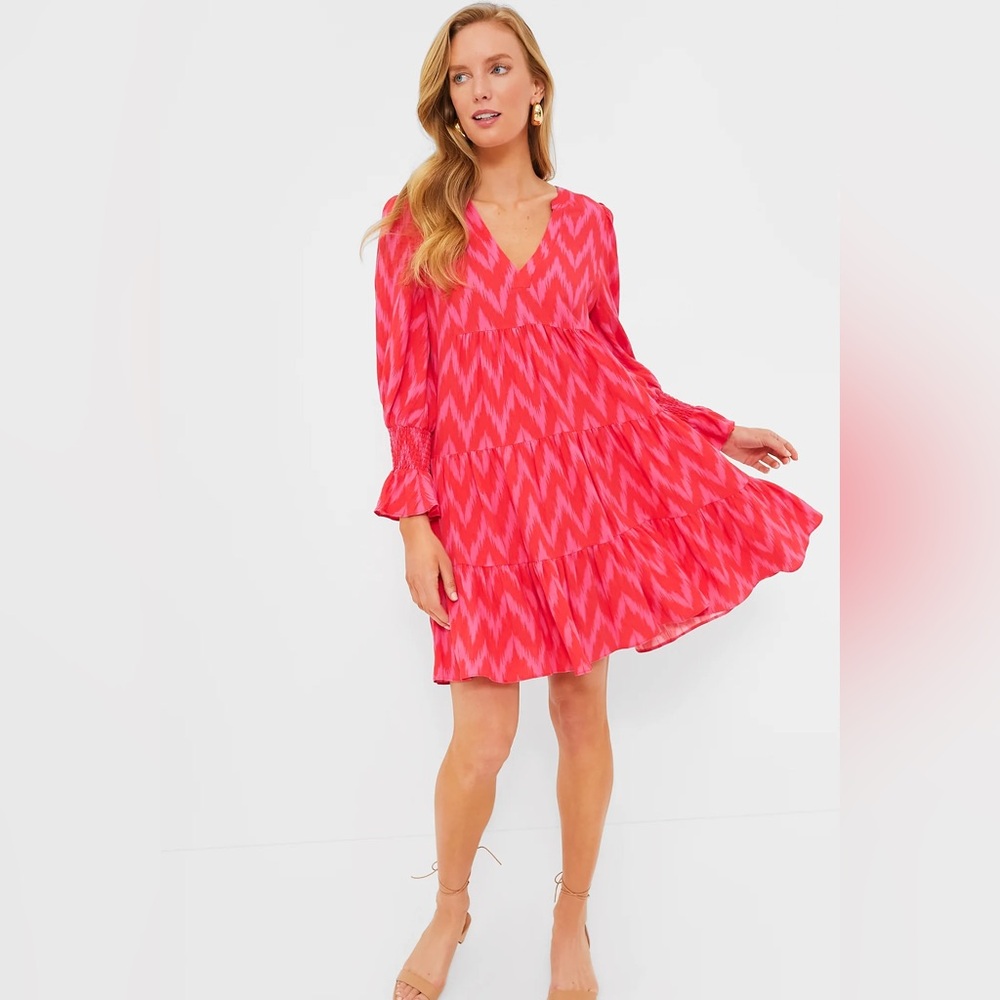 Pomander Place by Tuckernuck Hot Pink Ikat Kenzo Dress